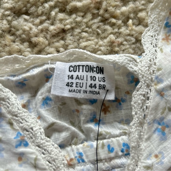 NWT Cotton On Floral Cotton Lace Cami Tank - Picture 2 of 5